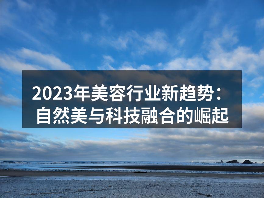 2023年美容行业新趋势：自然美与科技融